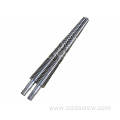 Conical twin screw barrel for PVC pipe profile WPC extruder Bimetallic auger extra wear resistance ZHOUSHAN manufacturer 65/132